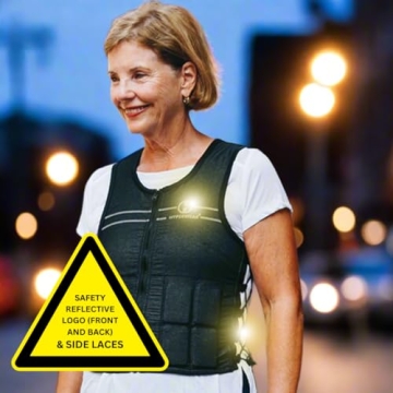 HYPERWEAR Hyper Vest FIT Weighted Vest for Women, (Large 10 lbs), Comfortable, Breathable, & Adjustable for Walking, Running, Strength Training & Bone Health
