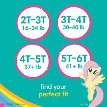 Pampers Training Pants - Easy Ups Girls & Boys - Size 4T-5T, 56 Count, My Little Pony Potty Underwear (Packaging May Vary)