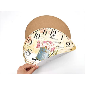 Elegant Silent Vintage Wooden Round Wall Clock for Home