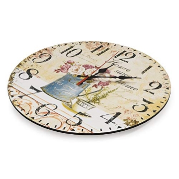 Elegant Silent Vintage Wooden Round Wall Clock for Home