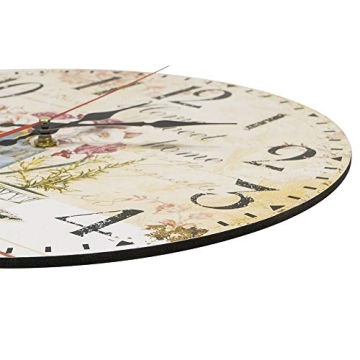 Elegant Silent Vintage Wooden Round Wall Clock for Home