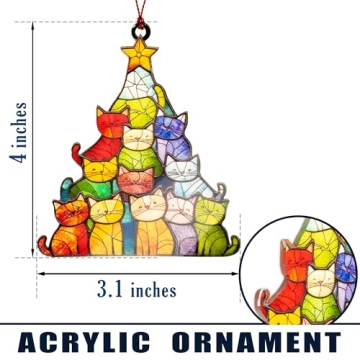 Cute Cat Ornament for Christmas Tree – Perfect Gift for Cat Lovers