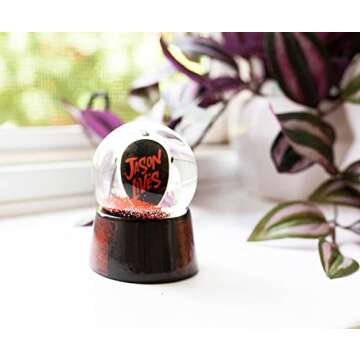 Silver Buffalo Friday The 13th Jason's Mask 3-Inch Mini Snow Globe with Swirling Glitter Display Piece | Horror Movie Collectible Keepsake