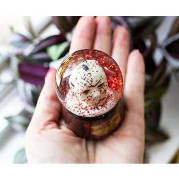 Silver Buffalo Friday The 13th Jason's Mask 3-Inch Mini Snow Globe with Swirling Glitter Display Piece | Horror Movie Collectible Keepsake