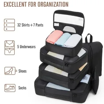 Veken 8 Set Packing Cubes - Travel Made Easy