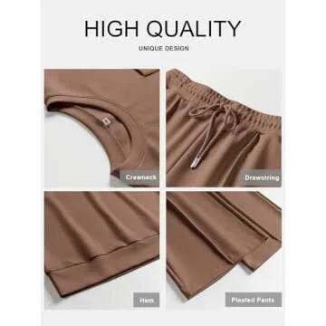 Stylish ANRABESS Women 2-Piece Sweatsuit for Comfort