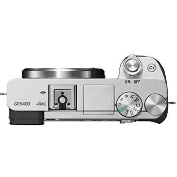 Sony Alpha A6400 Mirrorless Digital Camera [Body only] - Wi-Fi and NFC Enabled, International Version - (Silver)