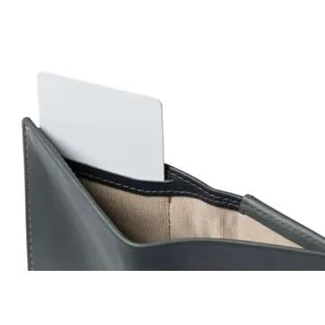 Bellroy Note Sleeve, Slim Leather Wallet, RFID Editions Available (Max. 11 Cards and Cash) - Everglade