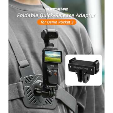 Foldable Quick-Release Extension Adapter for DJI Osmo Pocket 3 Action Camera Magnetic Suction Quick ...