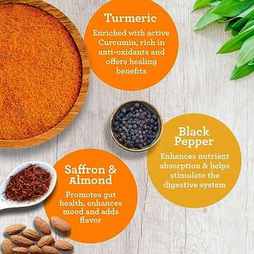 GuruNanda Golden Immunity Instant Drink Mix with Turmeric & Black Pepper - Rich in Antioxidants to S...