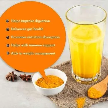 GuruNanda Golden Immunity Instant Drink Mix with Turmeric & Black Pepper - Rich in Antioxidants to Support Immune System & Digestive Health - Saffron & Almond Flavored, On-The-Go Sachets (30 Count)