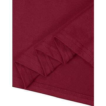 DANVOUY Womens T Shirt Casual Cotton Short Sleeve V-Neck Graphic T-Shirt Tops Tees Wine Red Medium