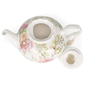 Elegant Delton Pink Peony Porcelain Tea Pot for All Occasions