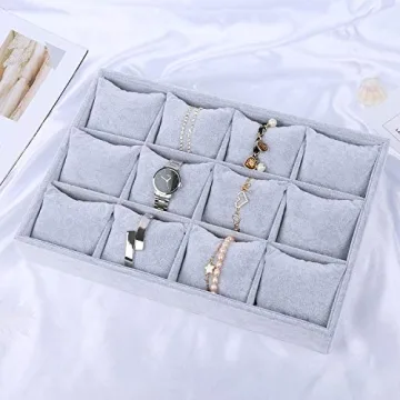 Stylish 12 Slot Velvet Watch Organizer for Everyone