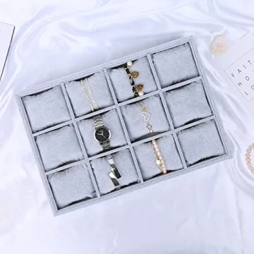 Stylish 12 Slot Velvet Watch Organizer for Everyone