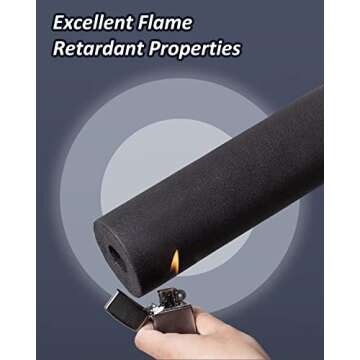 Pipe Insulation Foam Tube - 3/4 Inch Foam Tubing for AC Unit, Guitar Stands, Exercise Machine Handle and Roof Rack, etc, - 3/4"(19mm)ID 1-29/64"(37mm)OD - 6Ft