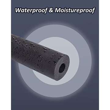Pipe Insulation Foam Tube - 3/4 Inch Foam Tubing for AC Unit, Guitar Stands, Exercise Machine Handle and Roof Rack, etc, - 3/4"(19mm)ID 1-29/64"(37mm)OD - 6Ft