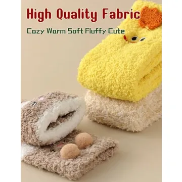 TEHOOK Womens Fuzzy Socks Soft Cozy Fluffy Slipper Socks Winter Warm Plush Sleeping Socks Christmas Stocking Stuffers Gifts for Women