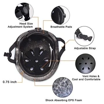 Glaf Toddler Helmet Adjustable Lightweight Safety Kids 2-8 Years