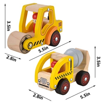 Wooden Push Car Toys for 1-2 Year Olds - Fun Vehicles