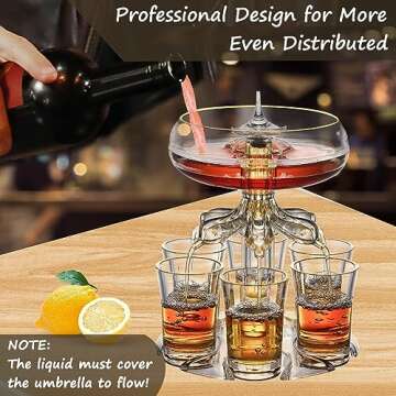 Gmaxty Shot Dispenser with 6 Shot Glasses, Shot Glass Dispenser,Upgraded Prestige Shot Dispenser,Drink Dispenser for Parties,Drinking Games, Bars, and Hosting