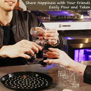 Gmaxty Shot Dispenser with 6 Shot Glasses, Shot Glass Dispenser,Upgraded Prestige Shot Dispenser,Drink Dispenser for Parties,Drinking Games, Bars, and Hosting