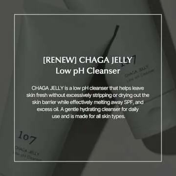 107 Gentle Gel Cleanser, Low pH, Non-Stripping Cleanser for Sensitive Skin, Enriched with Antioxidant & Calming Ingredients, Korean Beauty (4.0 fl oz)