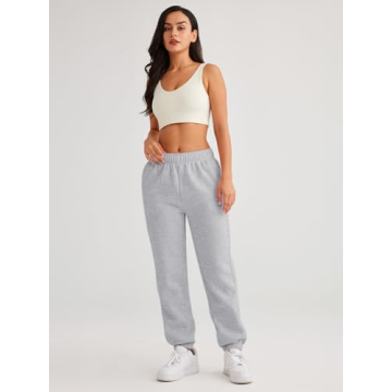 AUTOMET Women’s Fleece-Lined High Waisted Joggers Winter