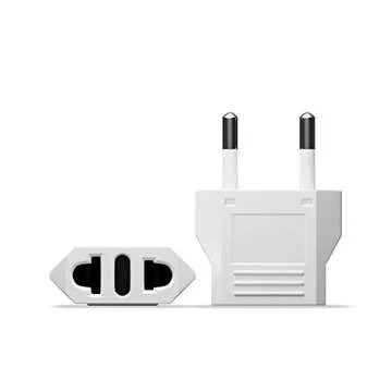 Unidapt 2-pack Europe Travel Plug Adapter, USA to European Plug Adapters, Travel from US Canada America Mexico to EU Europe Italy France Germany Spain Outlets, Type C Pin Converter, 220V Power Plugs