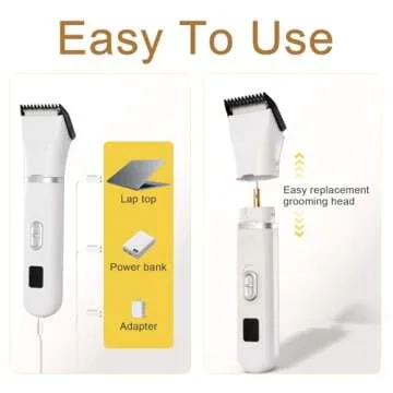 4-in-1 Dog Grooming Kit with Nail Grinder and Clippers