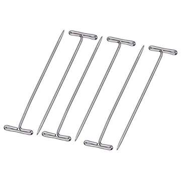 Mudder 100 Pack Wig T-Pins - Durable & Versatile Crafting Tools