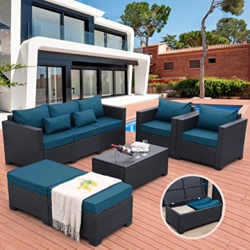Rattaner 6-Piece Patio Furniture Set for Outdoor Relaxation