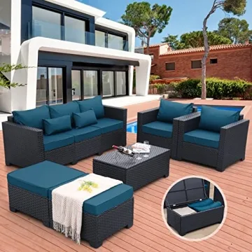Rattaner 6-Piece Patio Furniture Set for Outdoor Relaxation