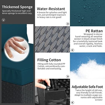 Rattaner 6-Piece Patio Furniture Set for Outdoor Relaxation