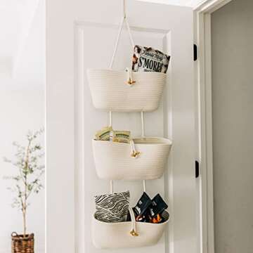 Organize with OrganiHaus 3-Tier Wall Hanging Baskets