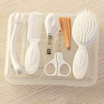 Little Chicks 10 Piece Baby Essential Grooming Kit with Storage Case Organizer - Model CK073