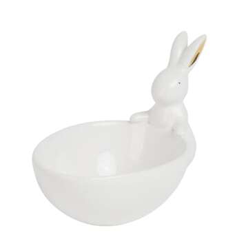 Easter-Decorations - Candy Dish Bowl - Candy Server - Nut Dish - Easter Bunny Bowl Ceramic Snack Ser...