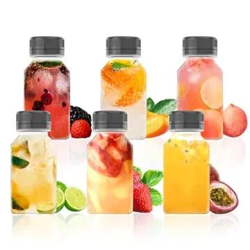 AQSXO 6 Mini Juice Bottles - Reusable Beverage Containers