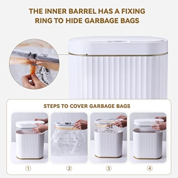 Stylish Motion Sensor Trash Can for Bathroom & Kitchen