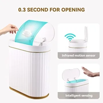 Stylish Motion Sensor Trash Can for Bathroom & Kitchen