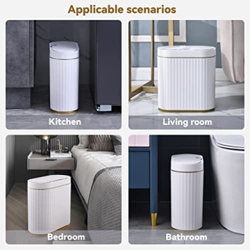Stylish Motion Sensor Trash Can for Bathroom & Kitchen