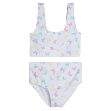 Real Essentials Girls Two-Piece Swimsuit 3-Pack Set