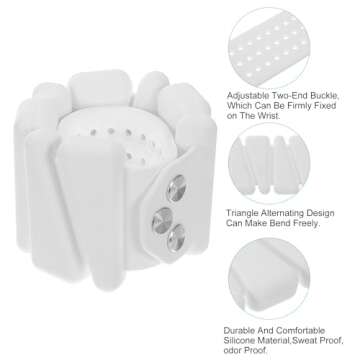 PATIKIL Wrist Weights 4lb, Set of 1 Adjustable Ankle Weights Wearable Leg Weights for Women Men Yoga Dance Jogging Aerobics Gym Walking Running, White