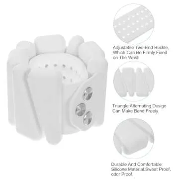 PATIKIL Wrist Weights 4lb, Set of 1 Adjustable Ankle Weights Wearable Leg Weights for Women Men Yoga Dance Jogging Aerobics Gym Walking Running, White