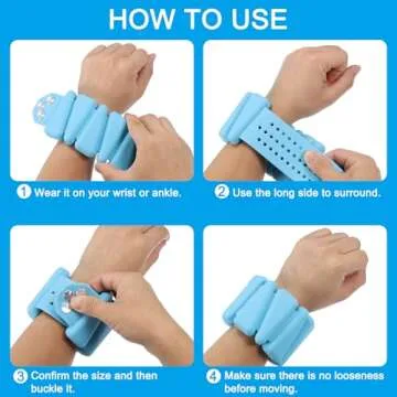 PATIKIL Wrist Weights 4lb, Set of 1 Adjustable Ankle Weights Wearable Leg Weights for Women Men Yoga Dance Jogging Aerobics Gym Walking Running, White