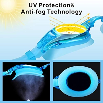 Aegend Kids Swim Goggles - Comfortable and Stylish for Ages 4-16