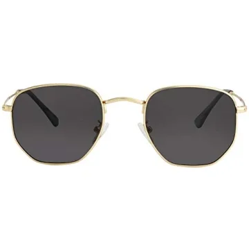 Kursan Stylish Hexagonal Polarized Sunglasses with UV400 Protection