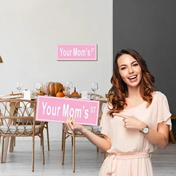 Funny Pink Room Decor for Teen Girls - Your Mom's Sign