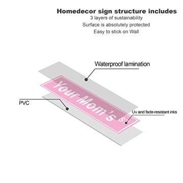 Funny Pink Room Decor for Teen Girls - Your Mom's Sign