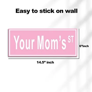 Funny Pink Room Decor for Teen Girls - Your Mom's Sign